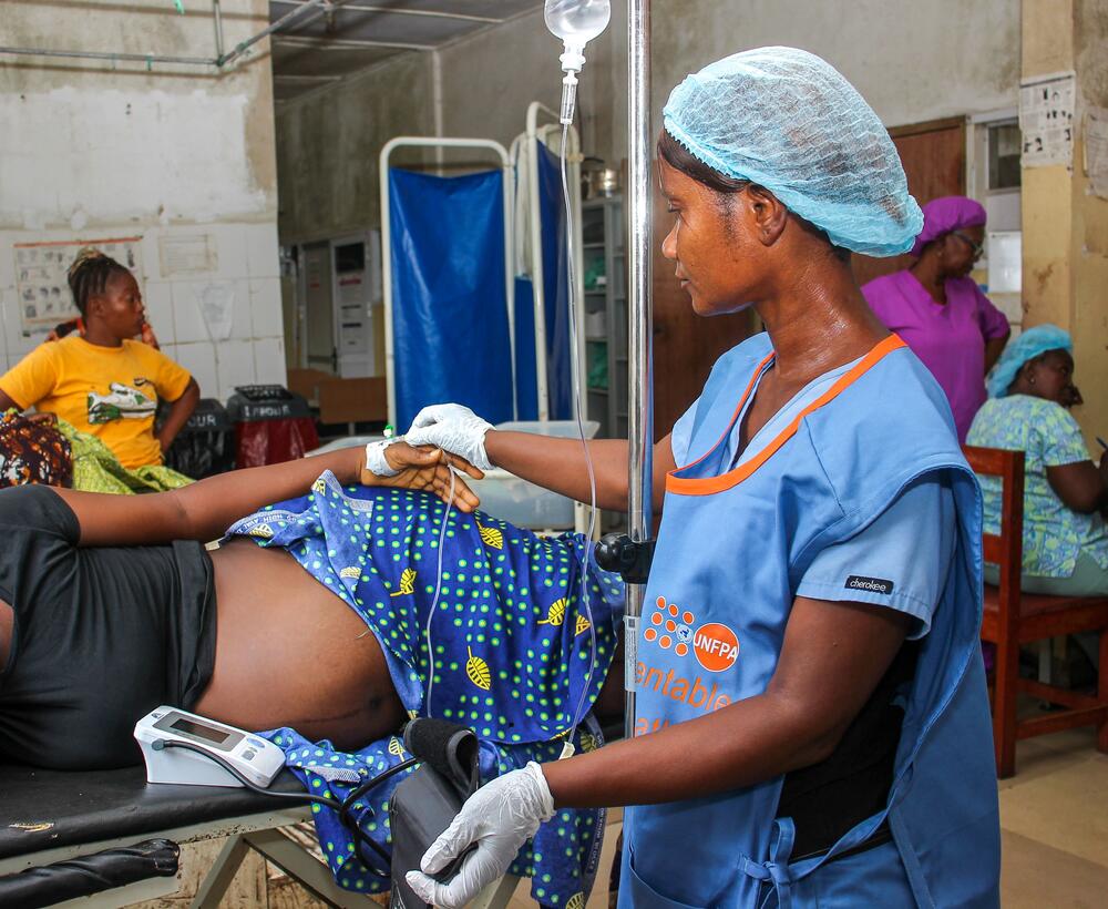 Aminata Koroma - a midwife in Sierra Leone. ©UNFPA Sierra Leone/Islander Kabia