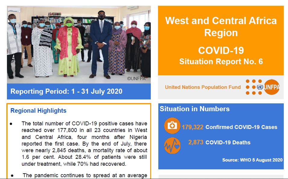 West and Central Africa Region COVID-19 Situation Report No. 6