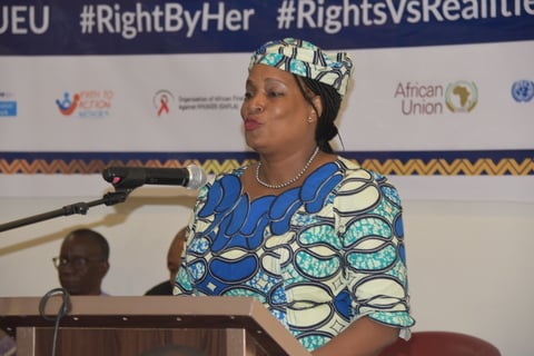 “Africa’s CSOs have a critical role in monitoring the use of public resources that are earmarked to improve the lives of Africa’s citizens,” said Dr. Margaret Agama-Anyetei, Head of the African Union Commission Division for Health, Nutrition and Population. © UNFPA /Habibou Dia