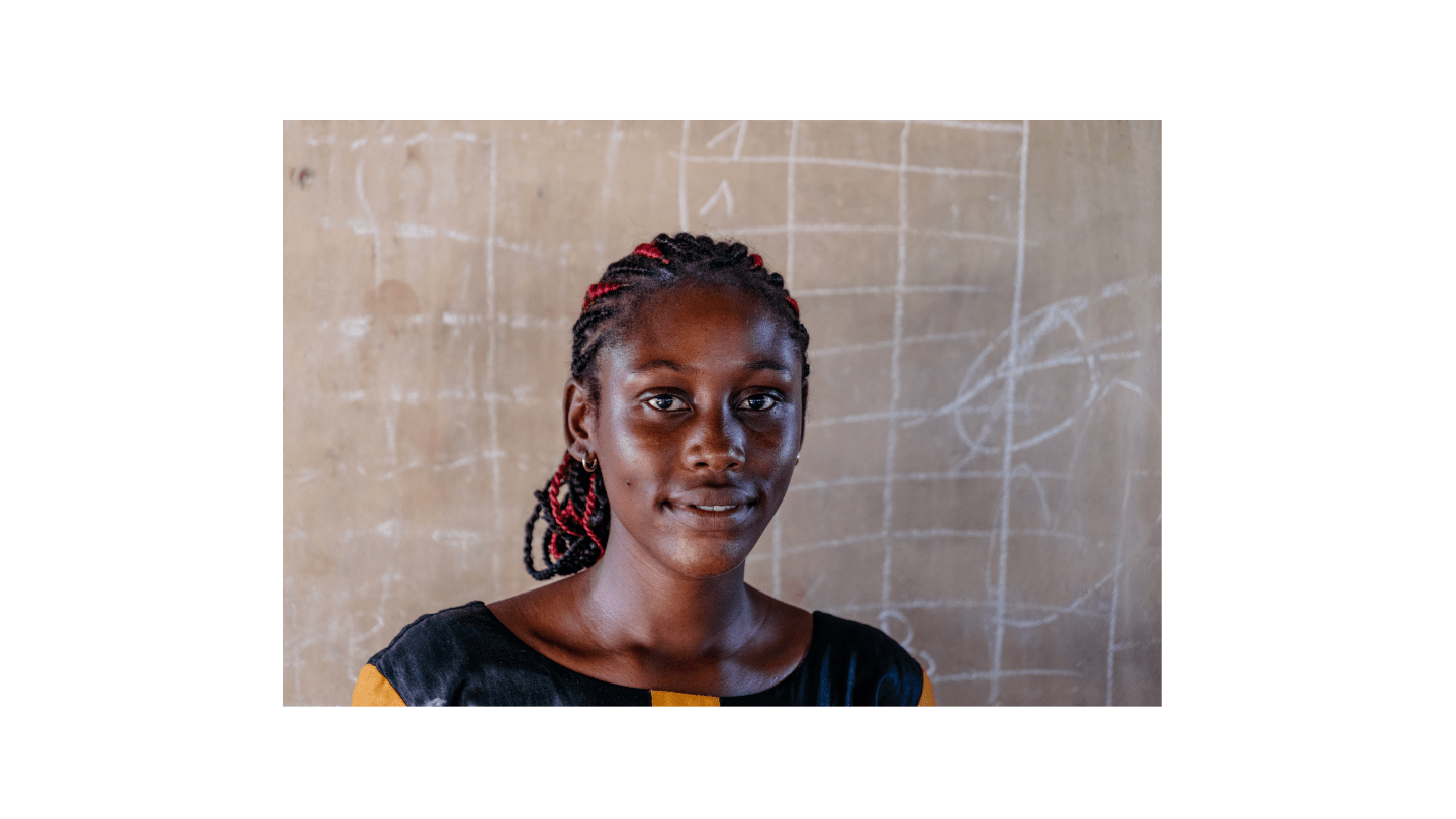 Alexandrie Amoussou, a 22-year-old apprentice tailor