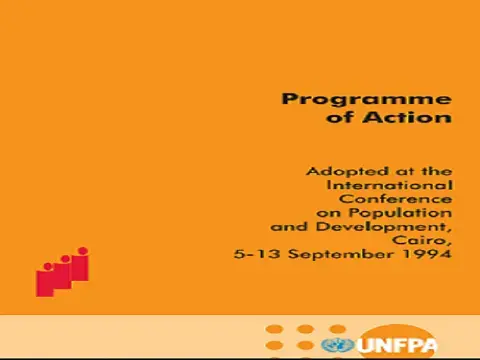 Programme of Action - Adopted at the International Conference on Population and Development, Cairo, 5-13 September 1994