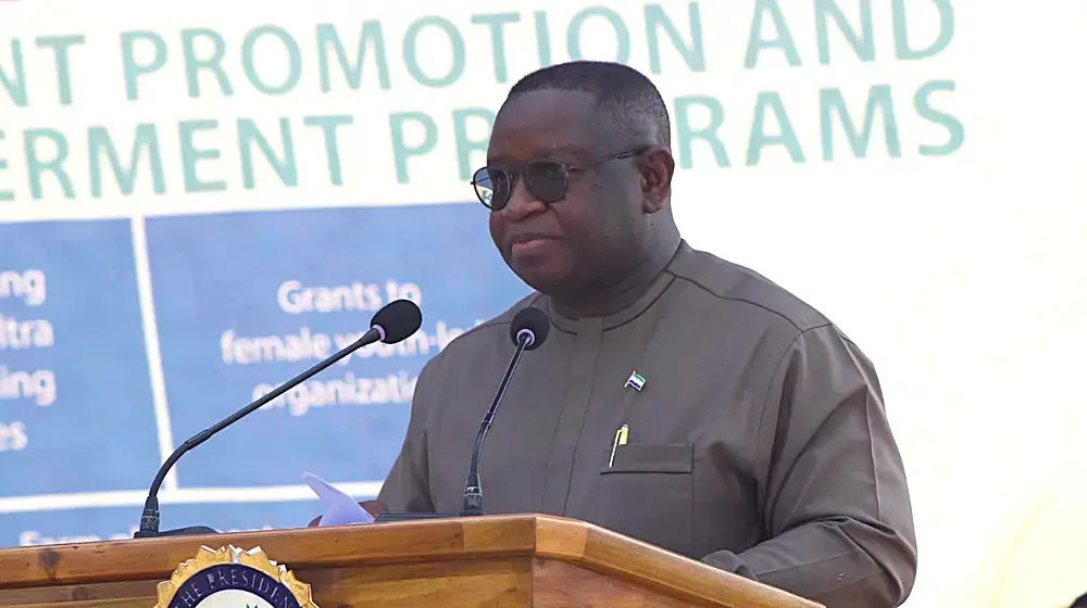 His Excellency, Mr Julius Maada Bio, President of the Republic of Sierra Leone Launches Key Initiatives to Boost Youth Employment and Empowerment