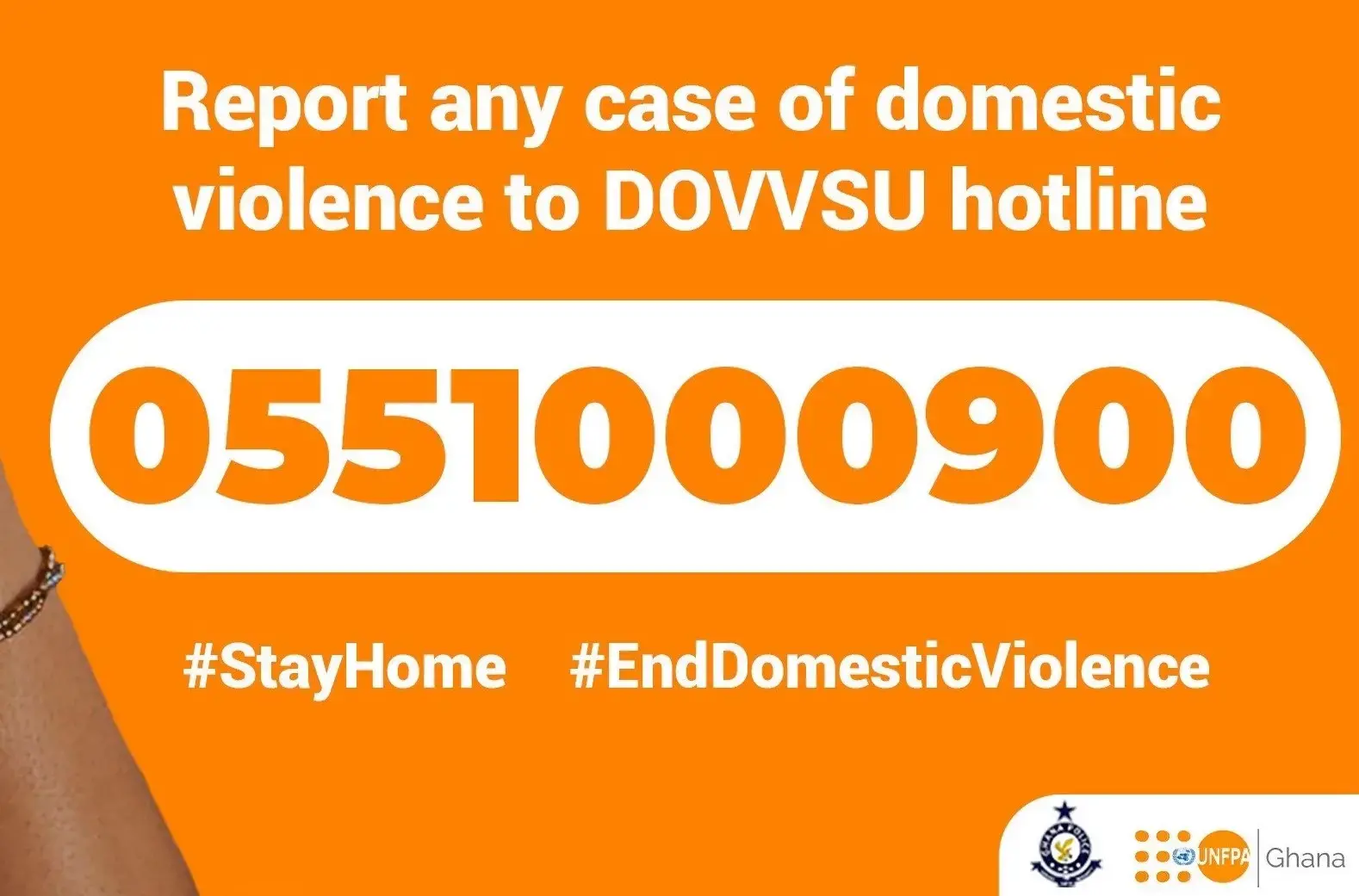 Clone of UNFPA supports DOVVSU to activate Domestic Violence Hotline