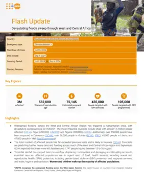 West and Central Africa Situation Report - Floods Flash Update #1 - 09 September 2024