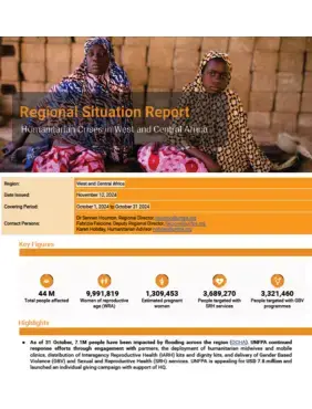 West and Central Africa Regional Situation Report October 2024