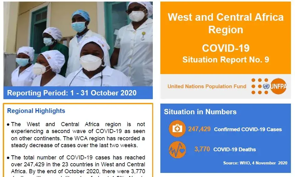 West and Central Africa Region COVID-19 Situation Report No. 9