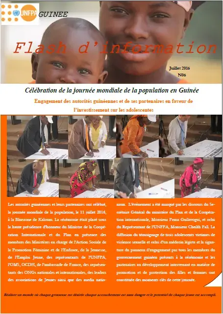 Flash d'information de l'UNFPA en Guinée