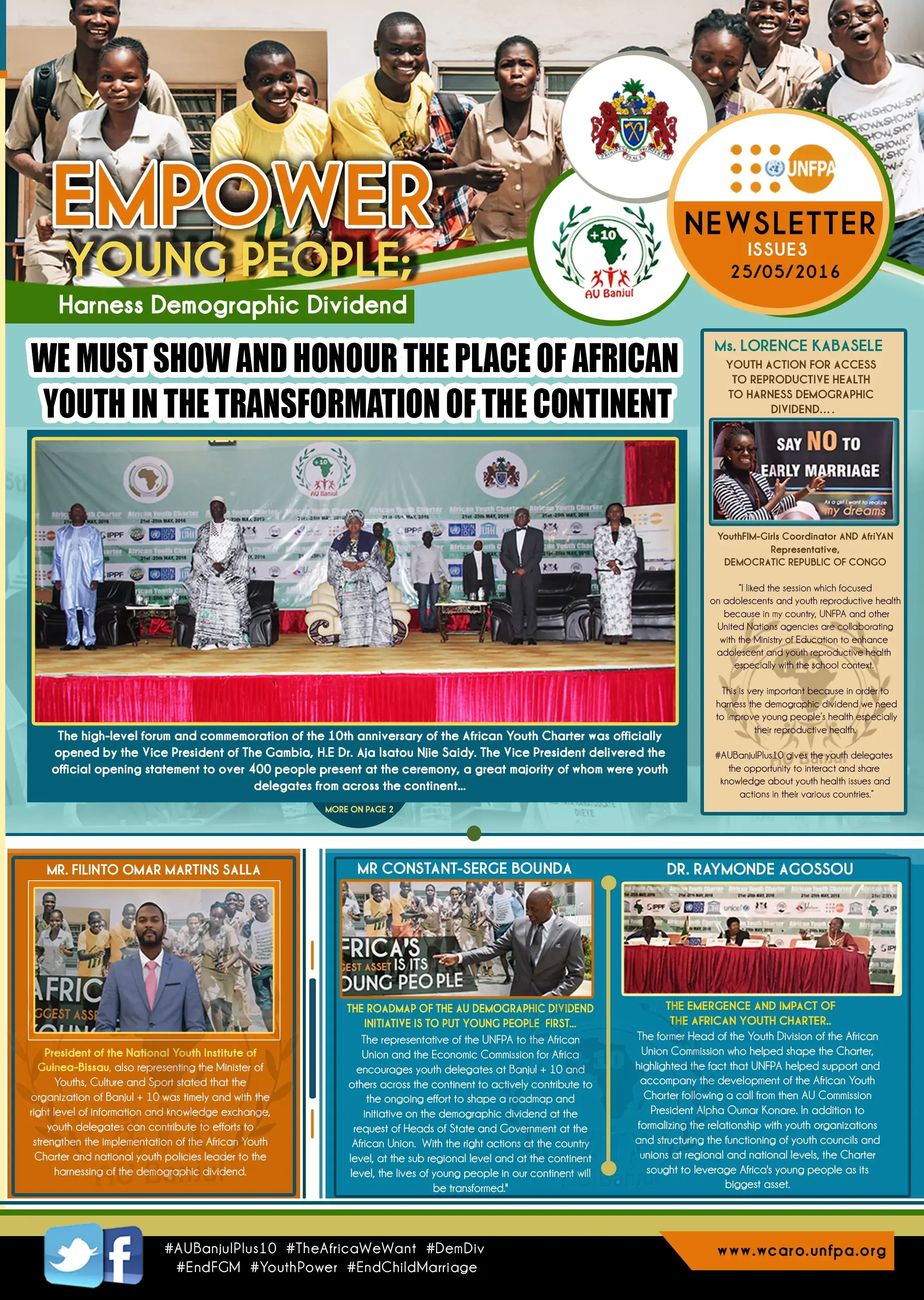 African Youth Charter Commemoration - Accelerating Youth Development in Africa (#AUBanjulPlus10) - Newsletter 3