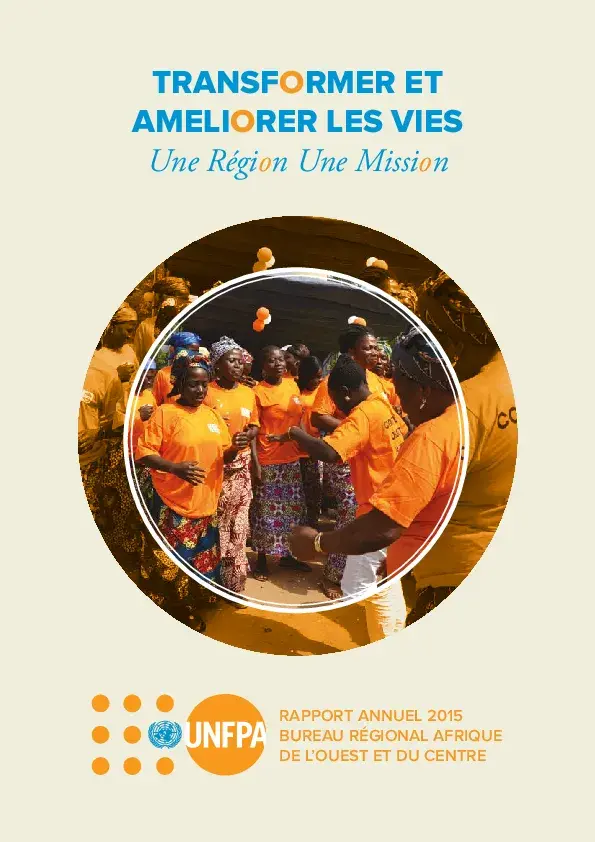 Rapport annuel UNFPA Afrique de l'Ouest et du Centre 2015