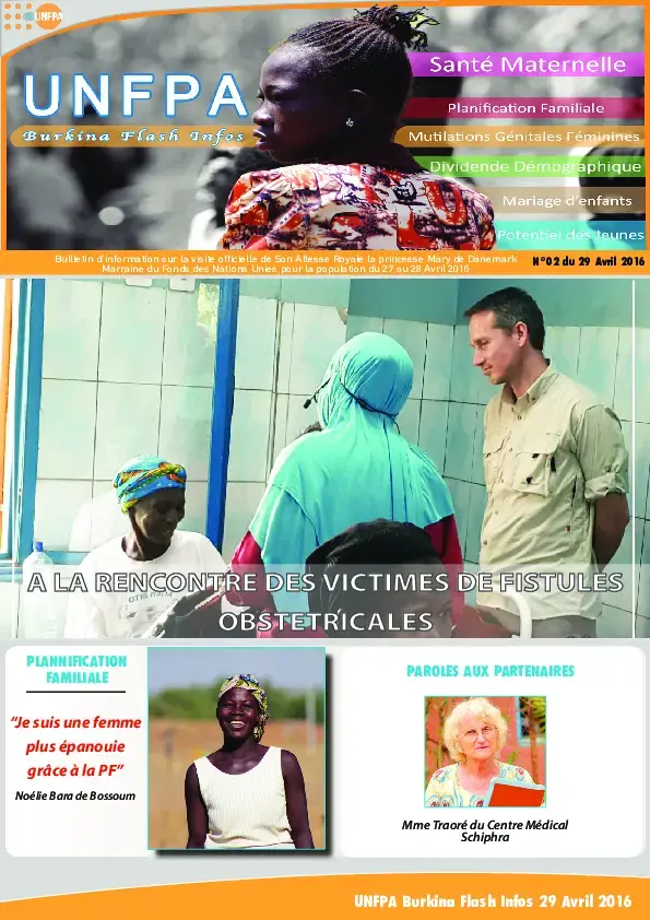 Princesse Mary du Danemark/Marraine de UNFPA au Burkina Faso - Newsletter 02